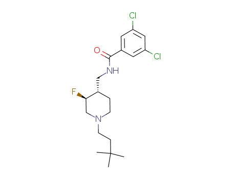 Benzamide, 3,5-dichloro-N-[[(3S,4R)-1-(3,3-dimethylbutyl)-3-fluoro-4-piperidinyl]methyl]-