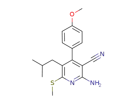 2-amino-4-(4-methoxyphenyl)-5-(2-methylpropyl)-6-(methylsulfanyl)pyridine-3-carbonitrile
