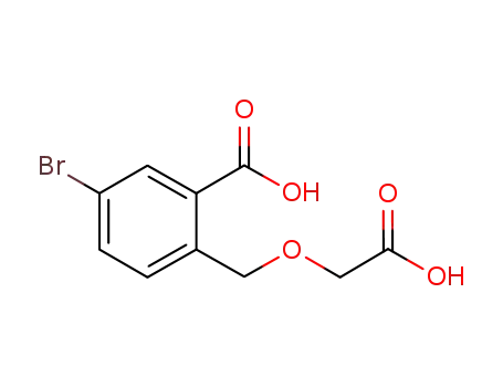 Molecular Structure of 676134-67-1 (Benzoic acid, 5-bromo-2-[(carboxymethoxy)methyl]-)