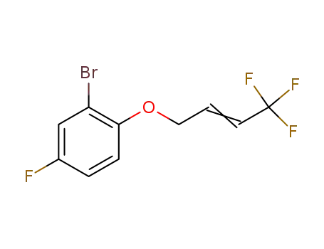 Molecular Structure of 286836-16-6 (1-(1-trifluoromethylprop-1-en-3-yloxy)-2-bromo-4-fluorobenzene)