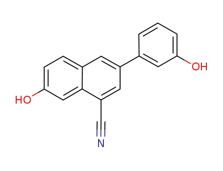 7-hydroxy-3-(3-hydroxyphenyl)-1-naphthonitrile