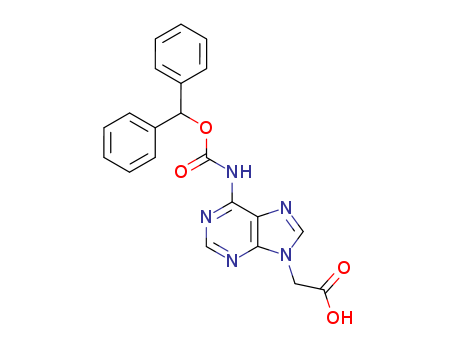 2-(6-Benzhydryloxycarbonylamino-purin-9-yl)-acetic acid