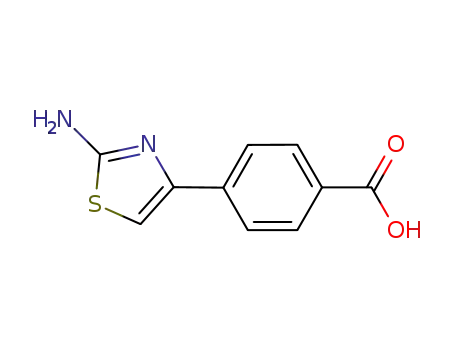 Molecular Structure of 216959-94-3 (4-(2-AMino-4-thiazolyl)benzoic Acid)