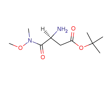 Molecular Structure of 109364-30-9 ((S)-3-amino-N-methoxy-N-methyl-succinamic acid tert-butyl ester)