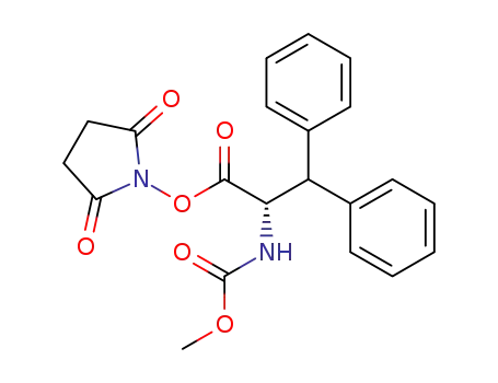 Molecular Structure of 938193-51-2 (2,5-dioxopyrrolidin-1-yl N-(methoxycarbonyl)-β-phenyl-L-phenylalaninate)