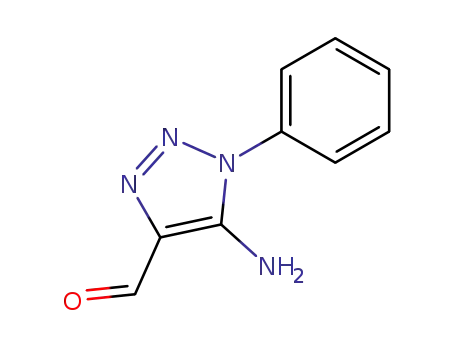 Molecular Structure of 73112-03-5 (1H-1,2,3-Triazole-4-carboxaldehyde, 5-amino-1-phenyl-)
