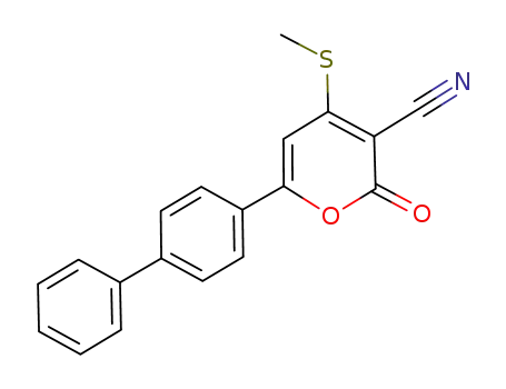 6-(biphenyl-4-yl)-4-(methylsulfanyl)-2-oxo-2H-pyran-3-carbonitrile