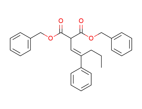 dibenzyl (E)-2-(2-phenylpent-1-enyl)malonate