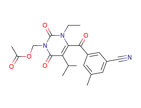 4-(3-Cyano-5-methylbenzoyl)-3-ethyl-5-isopropyl-2,6-dioxo-2,3-dihydropyrimidin-1(6H)-ylmethyl acetate
