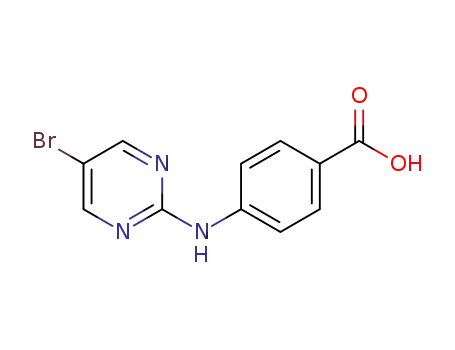 Molecular Structure of 1123515-90-1 (4-(5-Bromopyrimidin-2-ylamino)benzoic acid)
