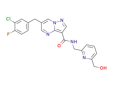 6-(3-chloro-4-fluorobenzyl)-N-{[6-(hydroxymethyl)pyridin-2-yl]methyl}pyrazolo[1,5-a]pyrimidine-3-carboxamide