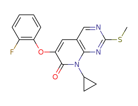 8-cyclopropyl-6-(2-fluorophenoxy)-2-(methylthio)-8H-pyrido[2,3-d]pyrimidin-7-one