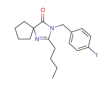 2-Butyl-3-(4-iodobenzyl)-1,3-diazaspiro[4.4]non-1-en-4-one