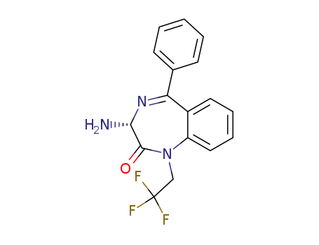 2H-1,4-Benzodiazepin-2-one,
3-amino-1,3-dihydro-5-phenyl-1-(2,2,2-trifluoroethyl)-, (3R)-