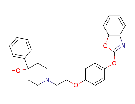 Molecular Structure of 841201-16-9 (4-Piperidinol, 1-[2-[4-(2-benzoxazolyloxy)phenoxy]ethyl]-4-phenyl-)