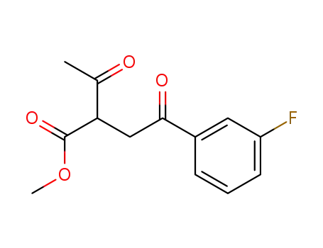 Molecular Structure of 947400-59-1 (methyl 2-acetyl-4-(3-fluorophenyl)-4-oxobutanoate)