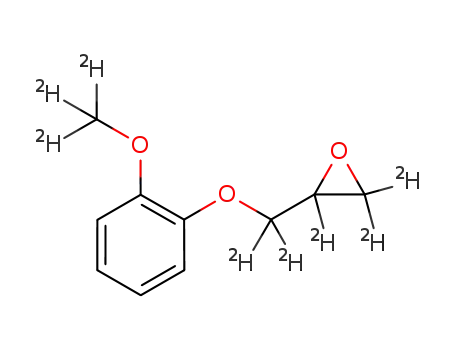 Molecular Structure of 1054624-82-6 (2-((2-d3-methoxyphenoxy)-d2-methyl)-d3-oxirane)