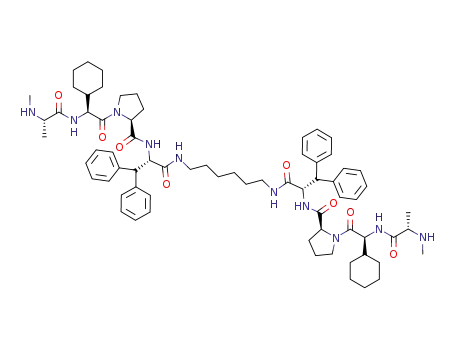 Molecular Structure of 1001600-56-1 (N,N'-(hexane-1,6-diyl)bis(1-{(2S)-2-cyclohexyl-2-[(N-methyl-L-alanyl)amino]acetyl}-L-prolyl-beta-phenyl-L-phenylalaninamide))