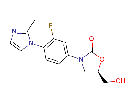 (5R)-3-(4-(2-methylimidazol-1-yl)-3-fluorophenyl)-5-hydroxymethyloxazolidin-2-one