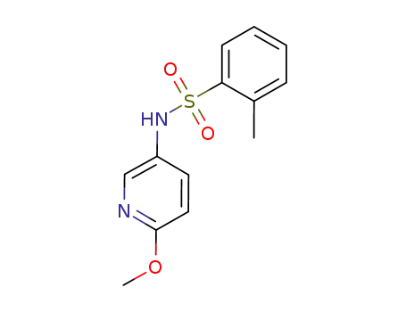 Molecular Structure of 680591-13-3 (Benzenesulfonamide, N-(6-methoxy-3-pyridinyl)-2-methyl-)