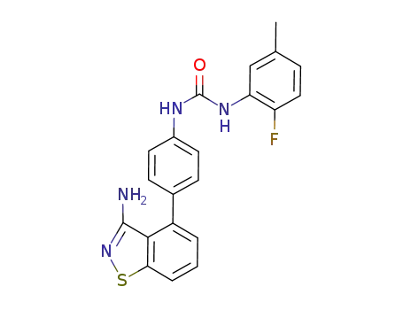 3-[4-(3-Amino-1,2-benzothiazol-4-yl)phenyl]-1-(2-fluoro-5-methylphenyl)urea