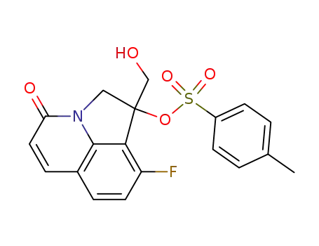 9-fluoro-1-(hydroxymethyl)-4-oxo-1,2-dihydro-4H-pyrrolo[3,2,1-ij]quinolin-1-yl 4-methylbenzenesulfonate