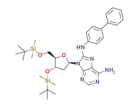 8-N-4-aminobiphenyl-3’,5’-O-bis(tert-butyldimethylsilyl)-2’-deoxyadenosine