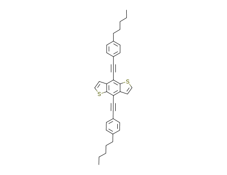 Molecular Structure of 1187592-63-7 (4,8-bis(4-pentylphenylethynyl)benzo[1,2-b:4,5-b']dithiophene)