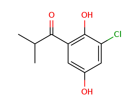 Molecular Structure of 918310-93-7 (1-Propanone, 1-(3-chloro-2,5-dihydroxyphenyl)-2-methyl-)
