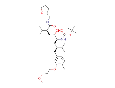 ((1S,2S,4S)-2-hydroxy-1-{(S)-2-[3-(3-methoxy-propoxy)-4-methyl-benzyl]-3-methyl-butyl}-5-methyl-4-{[(R)-1-(tetrahydro-furan-2-yl)methyl]-carbamoyl}-hexyl)-carbamic acid tert-butyl ester