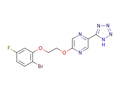 2-[2-(2-bromo-5-fluorophenoxy)ethoxy]-5-(1H-tetrazol-5-yl)pyrazine