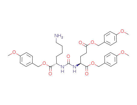 Molecular Structure of 1045709-74-7 (2-{3-[1-p-methoxybenzylcarboxylate-(5-aminopentyl)]ureido}-di-p-methoxybenzyl pentanedioate)