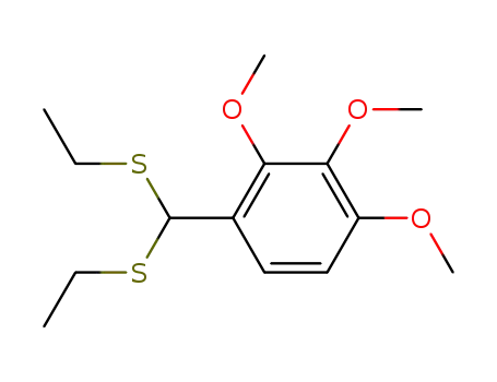 Molecular Structure of 1073536-41-0 (1-(bis(ethylthio)methyl)-2,3,4-trimethoxybenzene)