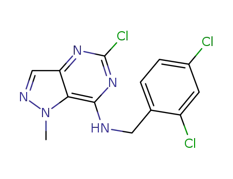 C<sub>13</sub>H<sub>10</sub>Cl<sub>3</sub>N<sub>5</sub>