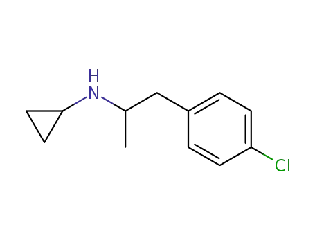 Molecular Structure of 22697-82-1 (Benzeneethanamine,4-chloro-N-cyclopropyl-a-methyl-)