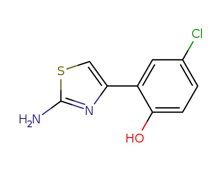 Molecular Structure of 175655-05-7 (2-(2-AMINO-1,3-THIAZOL-4-YL)-4-CHLOROPHENOL)