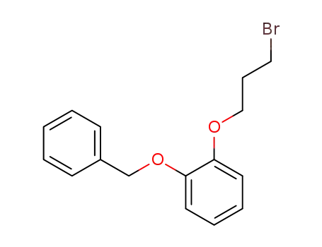Molecular Structure of 94775-89-0 (Benzene, 1-(3-bromopropoxy)-2-(phenylmethoxy)-)