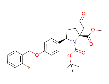 1-(1,1-dimethylethyl) 2-methyl (2R,5R)-5-(4-{[(2-fluorophenyl)methyl]oxy}phenyl)-2-(2-oxoethyl)-1,2-pyrrolidinedicarboxylate