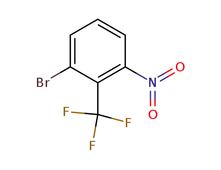 Molecular Structure of 1192548-07-4 (1-BroMo-3-nitro-2-(trifluoroMethyl)benzene)