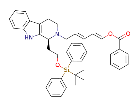 (1E,3E)-5-((S)-3,4-dihydro-1-(2-(tert-butyldiphenylsilanyloxy)ethyl)-1H-pyrido[3,4-b]indol-2(9H)-yl)penta-1,3-dienyl benzoate