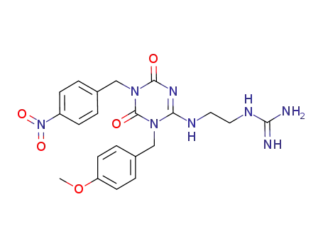 Guanidine,
N-[2-[[3,4,5,6-tetrahydro-3-[(4-methoxyphenyl)methyl]-5-[(4-nitrophenyl)
methyl]-4,6-dioxo-1,3,5-triazin-2-yl]amino]ethyl]-
