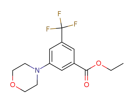 Molecular Structure of 250682-07-6 (ethyl 3-(morpholin-4-yl)-5-(trifluoromethyl)benzoate)