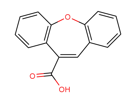 Molecular Structure of 53921-70-3 (Dibenz[b,f]oxepin-10-carboxylic acid 53921-70-3)