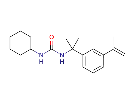 Molecular Structure of 325746-11-0 (1-cyclohexyl-3-(2-(3-(prop-1-en-2-yl)phenyl)propan-2-yl)urea)