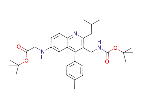 Glycine,
N-[3-[[[(1,1-dimethylethoxy)carbonyl]amino]methyl]-4-(4-methylphenyl)-2
-(2-methylpropyl)-6-quinolinyl]-, 1,1-dimethylethyl ester