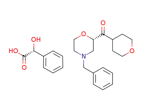 (S)-(4-benzylmorpholin-2-yl)(tetrahydro-2H-pyran-4-yl)methanone (R)-mandelate