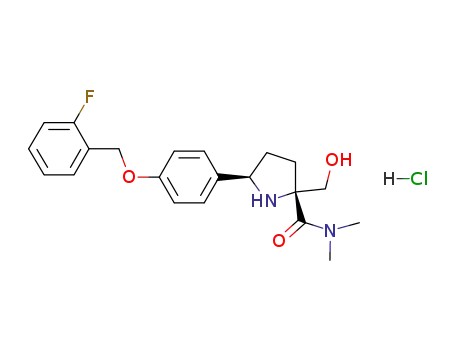 (5R)-5-(4-{[(2-fluorophenyl)methyl]oxy}phenyl)-2-(hydroxymethyl)-N,N-dimethyl-L-prolinamide hydrochloride
