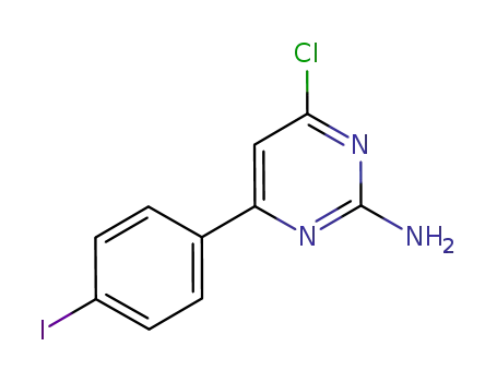 Molecular Structure of 1070217-62-7 (4-chloro-6-(4-iodophenyl)pyrimidin-2-amine)