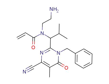N-(2-aminoethyl)-N-{1-[4-cyano-5-methyl-6-oxo-1-(phenylmethyl)-1,6-dihydro-2-pyrimidinyl]-2-methylpropyl}-2-propenamide