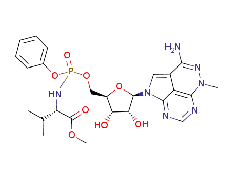 4-methyl-6-amino-8-[5'-O-(phenylphosphoryl (P->N)-L-methyl ester valine)-β-D-ribofuranosyl]pyrrolo[4,3,2-d]pyrimidino[4,5-c]pyridazine